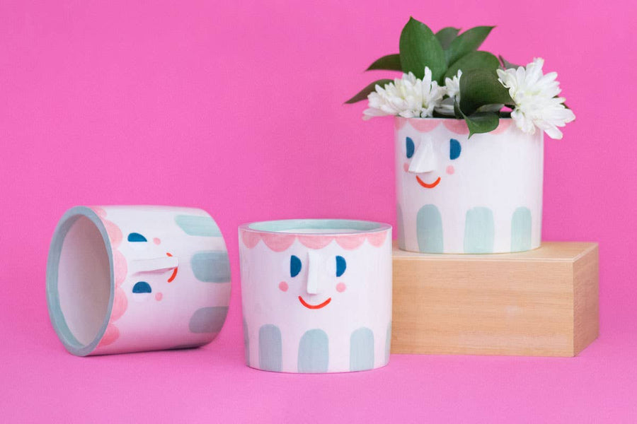 Friendly Face / Ceramic Pot