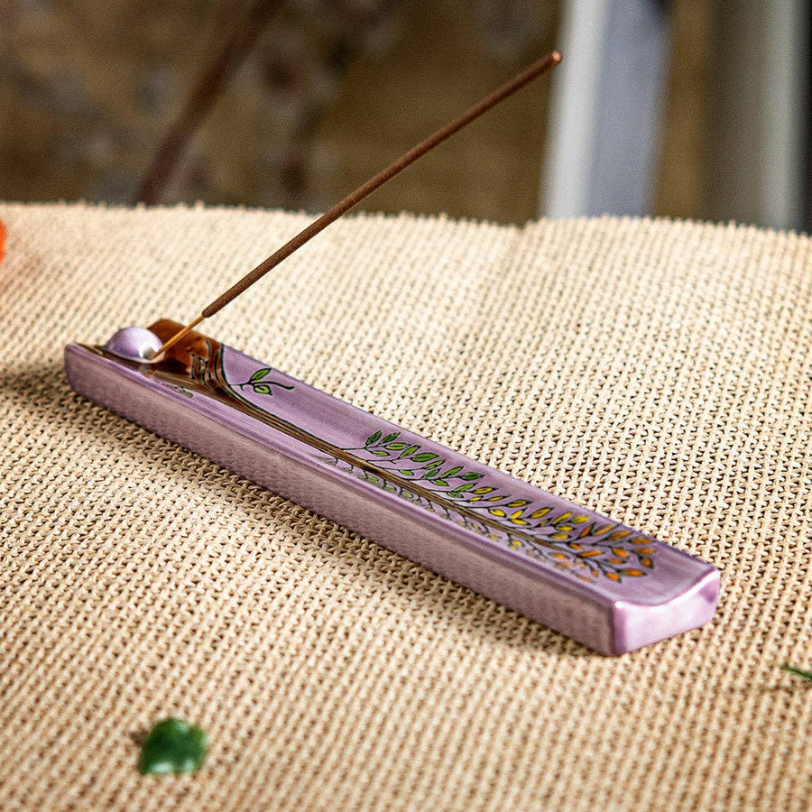 Handpainted Ceramic Incense Holder