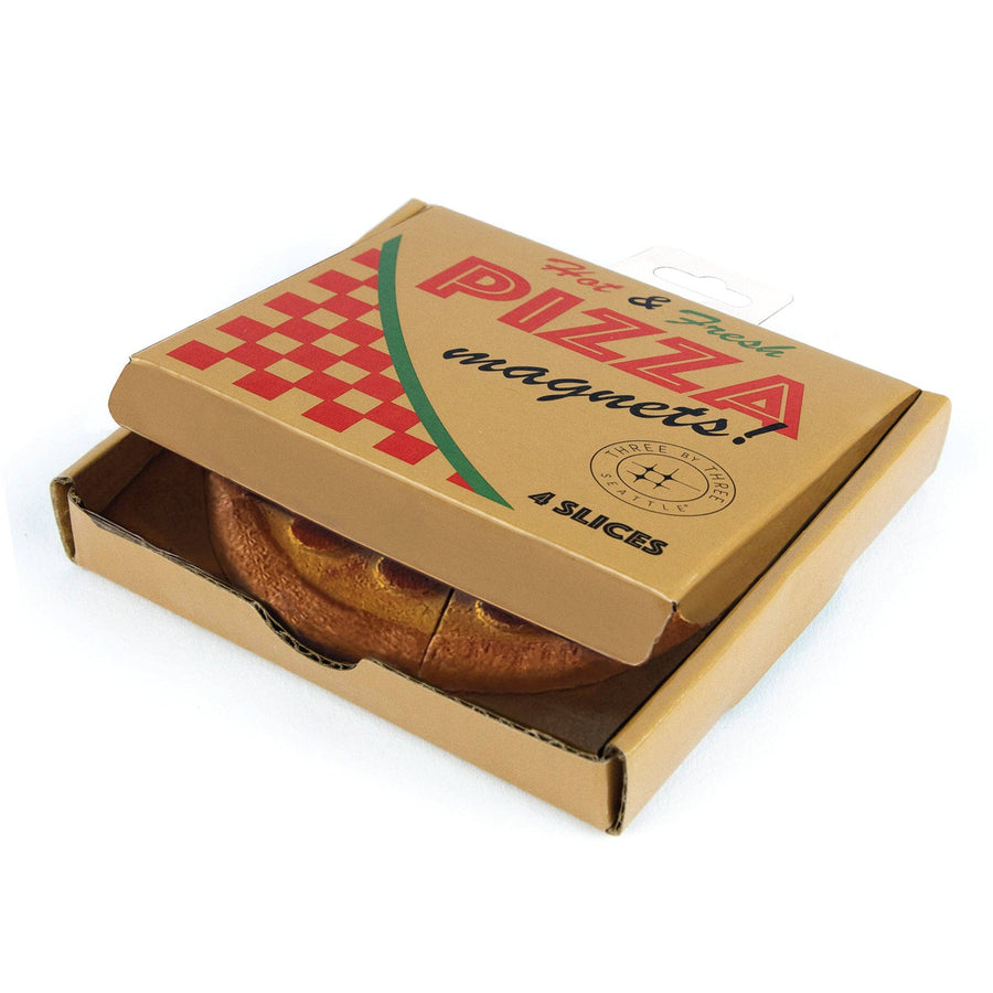 Colorful PIZZA magnets ICONIC packaging s/4