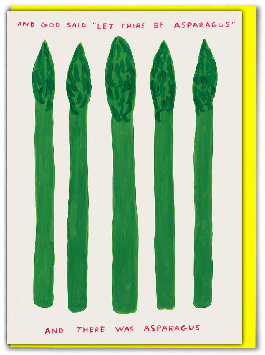 Asparagus Card by David Shrigley