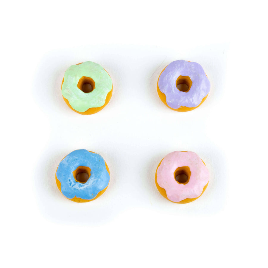Colorful DONUT magnets ICONIC packaging s/4