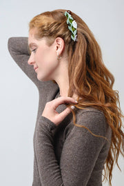 Brocéliande French Barrette — Lotus & Snail