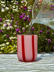 Atina Glassware - Pink & Red