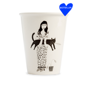 Cup black cat
