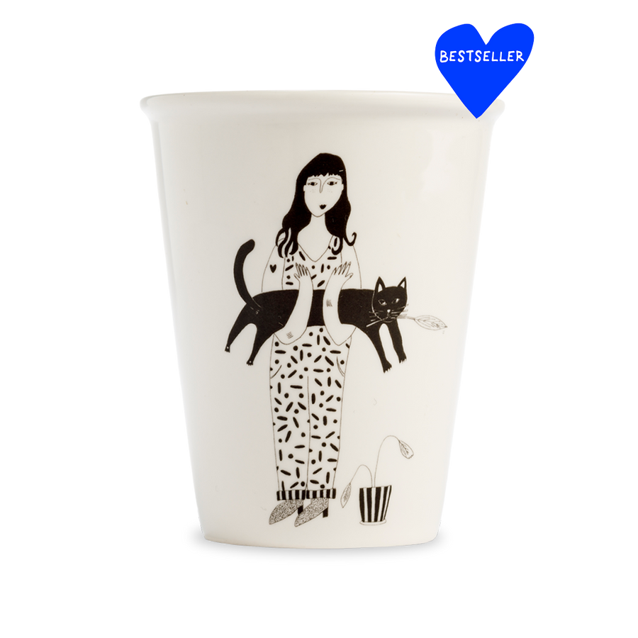 Cup black cat