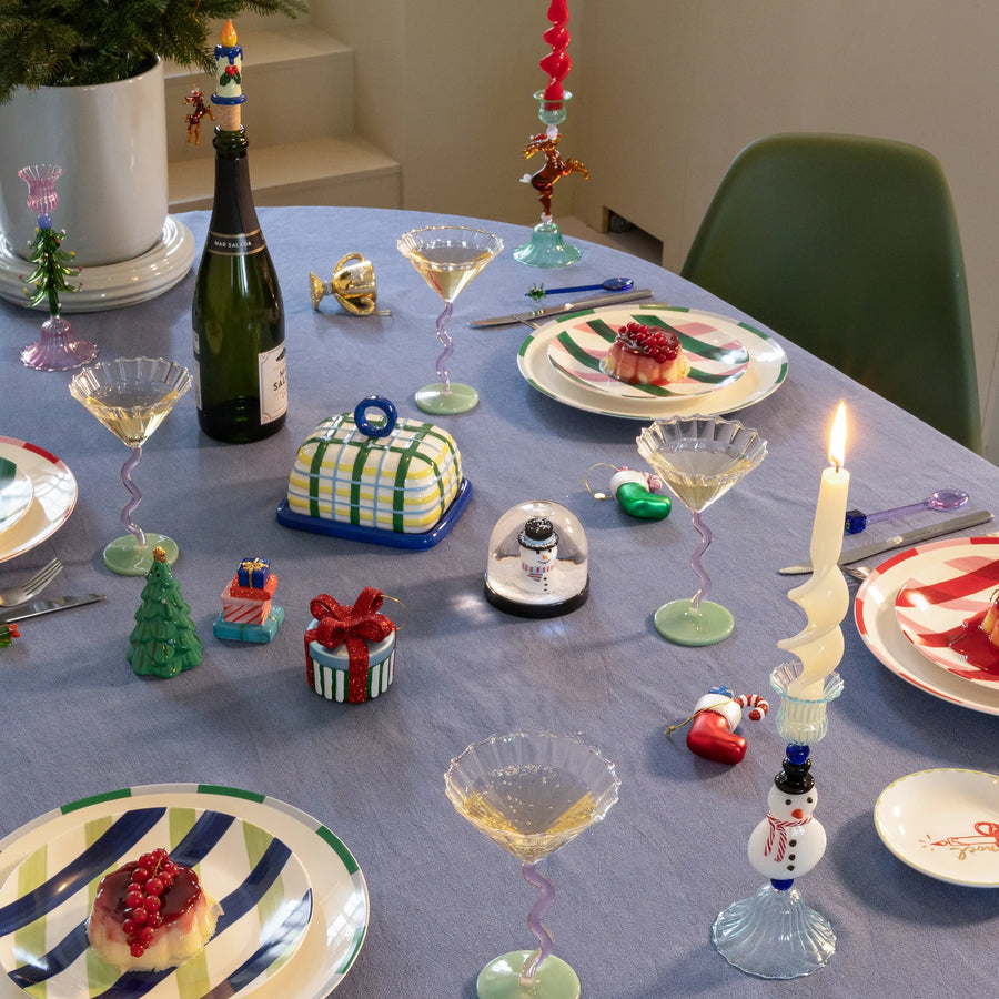 Candle holder merry wreath