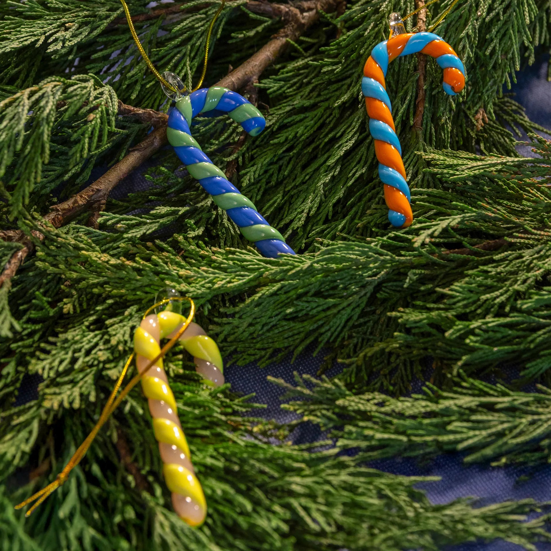 Ornament candy cane set of 3