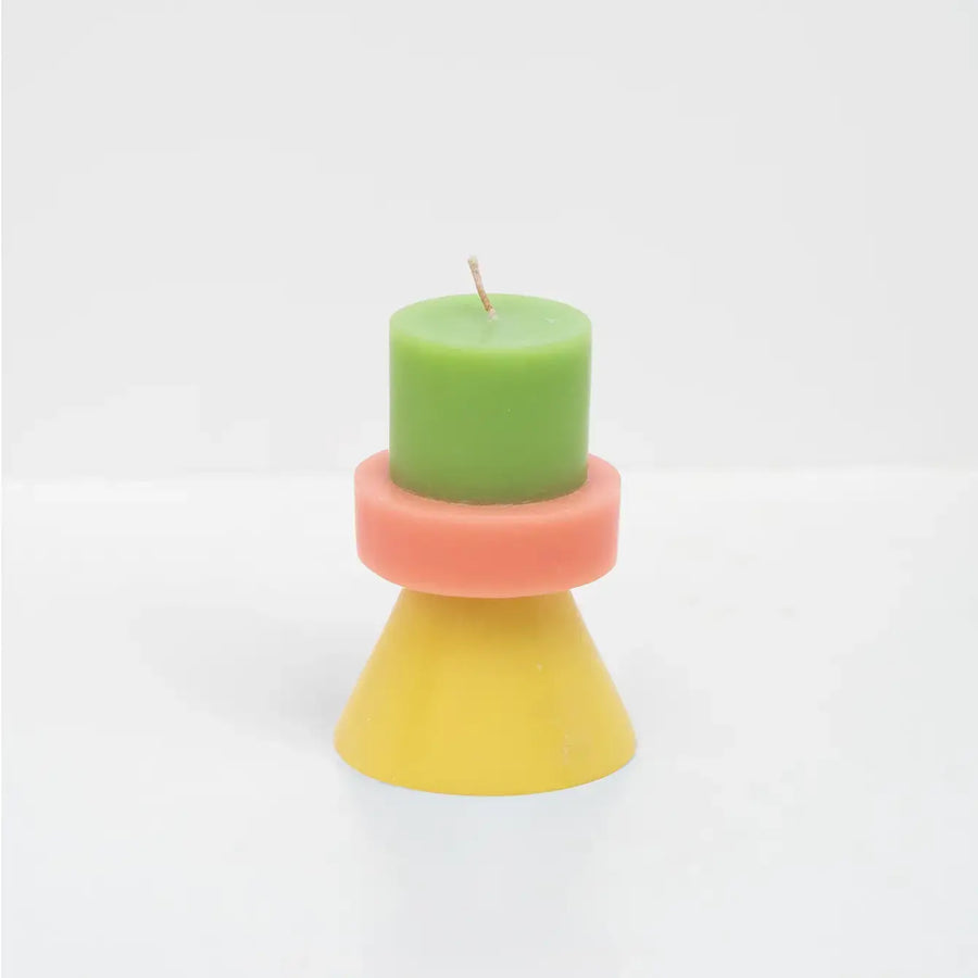Stack Candle - Mini: Ivory / Lavender / Blue Grey