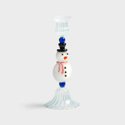 Candle holder merry snowman