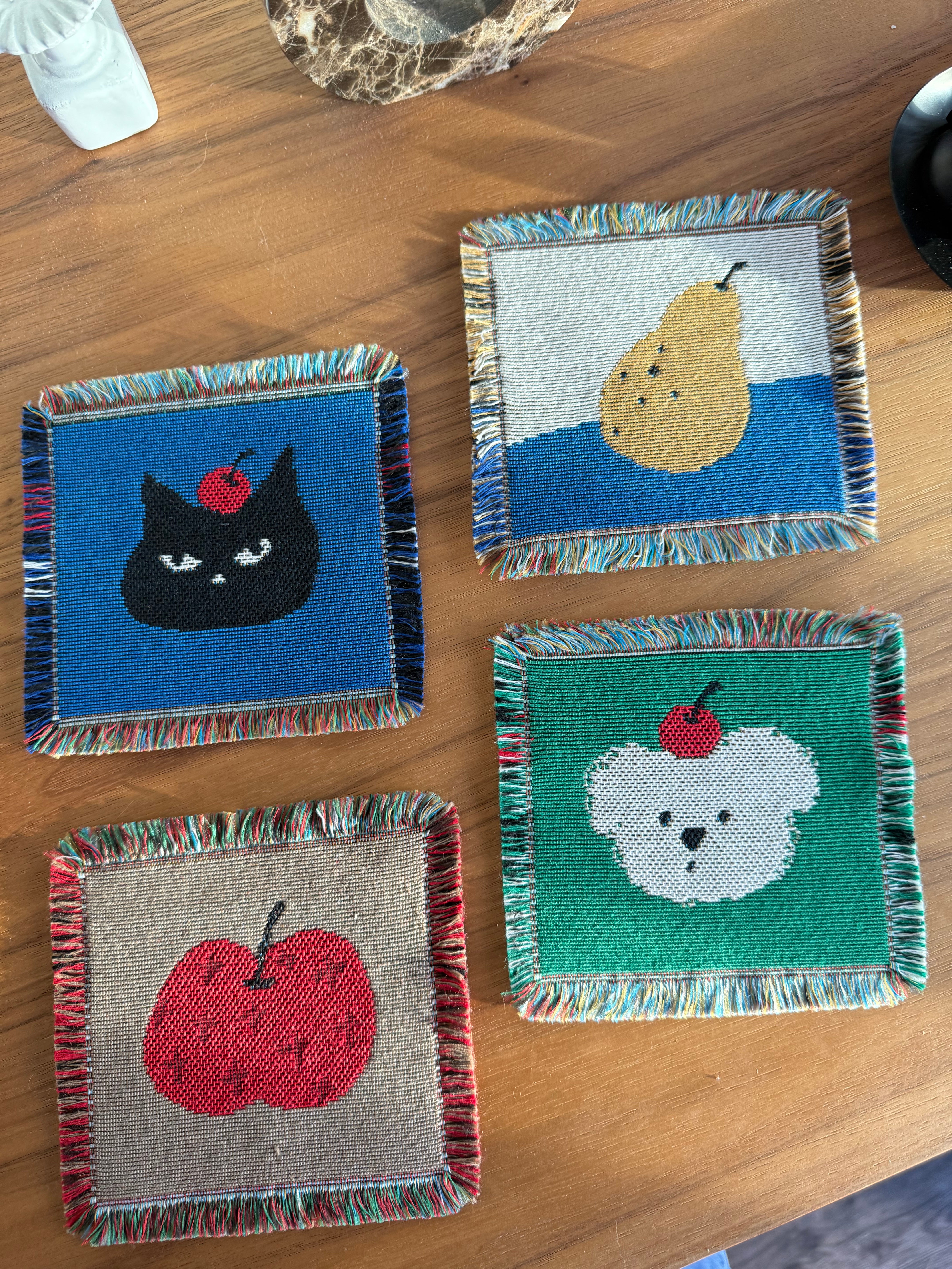 Woven Illustrated Coaster