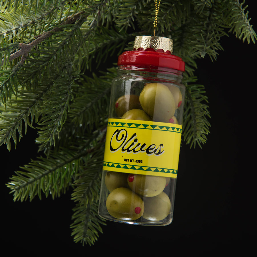 Olive Jar Cocktail Garnish Holiday Ornament – Christmas Decor