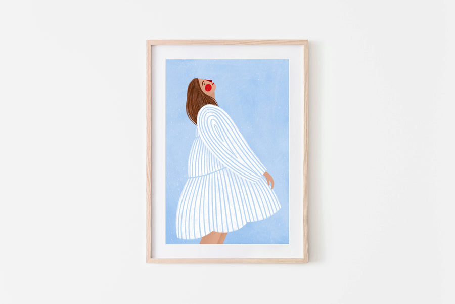 The Woman With The Blue Stripes