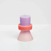 Stack Candle - Mini: Ivory / Lavender / Blue Grey