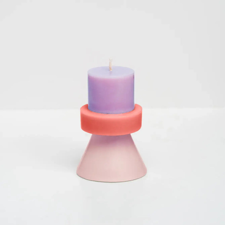 Stack Candle - Mini: Ivory / Lavender / Blue Grey