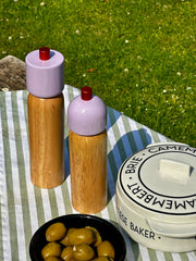 Salt & Pepper Grinder - Lilac & Red