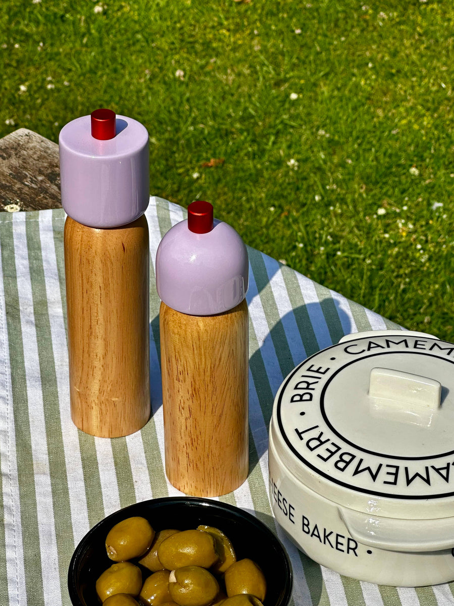 Salt & Pepper Grinder - Lilac & Red