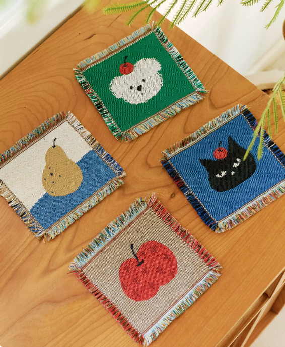 Woven Illustrated Coaster