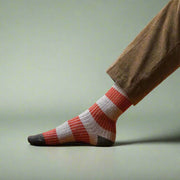 KLUE Merino Wool socks with Stripes | Beige and Orange