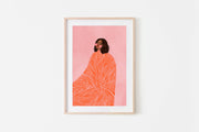 The Woman With The Swirls - Art Print