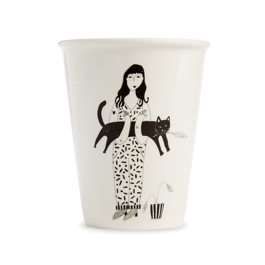 Cup black cat