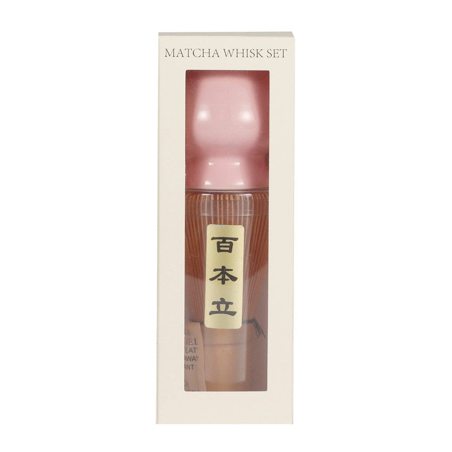 Matcha Whisk Pink Stand, Chasen and Scoop Set