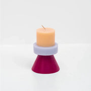 Stack Candle - Mini: Ivory / Lavender / Blue Grey