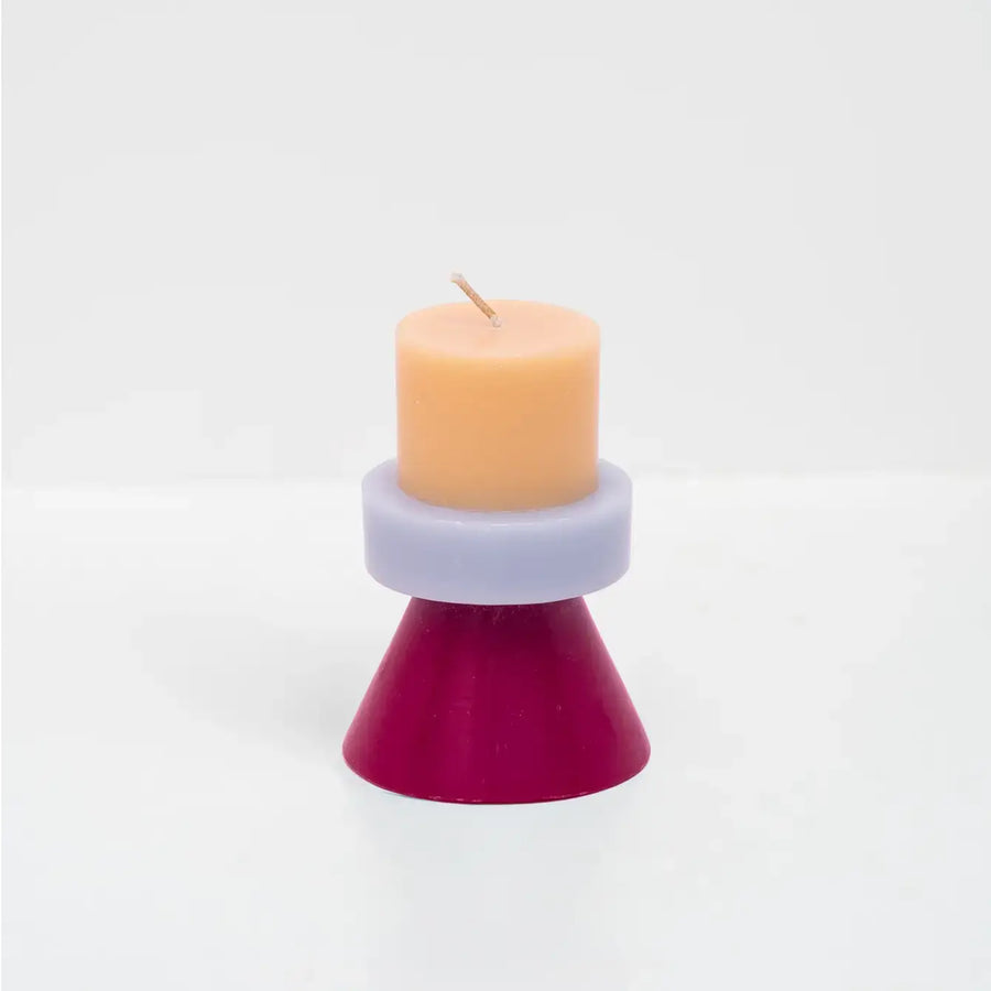 Stack Candle - Mini: Ivory / Lavender / Blue Grey