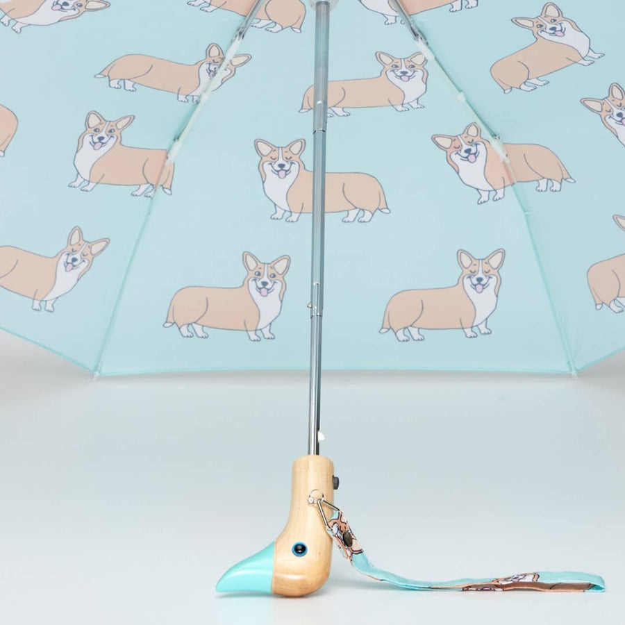 French Brand Coucou Suzette Collab - Corgi Dog Mint Umbrella