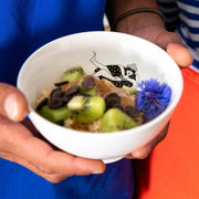 Bowl donut floating girl