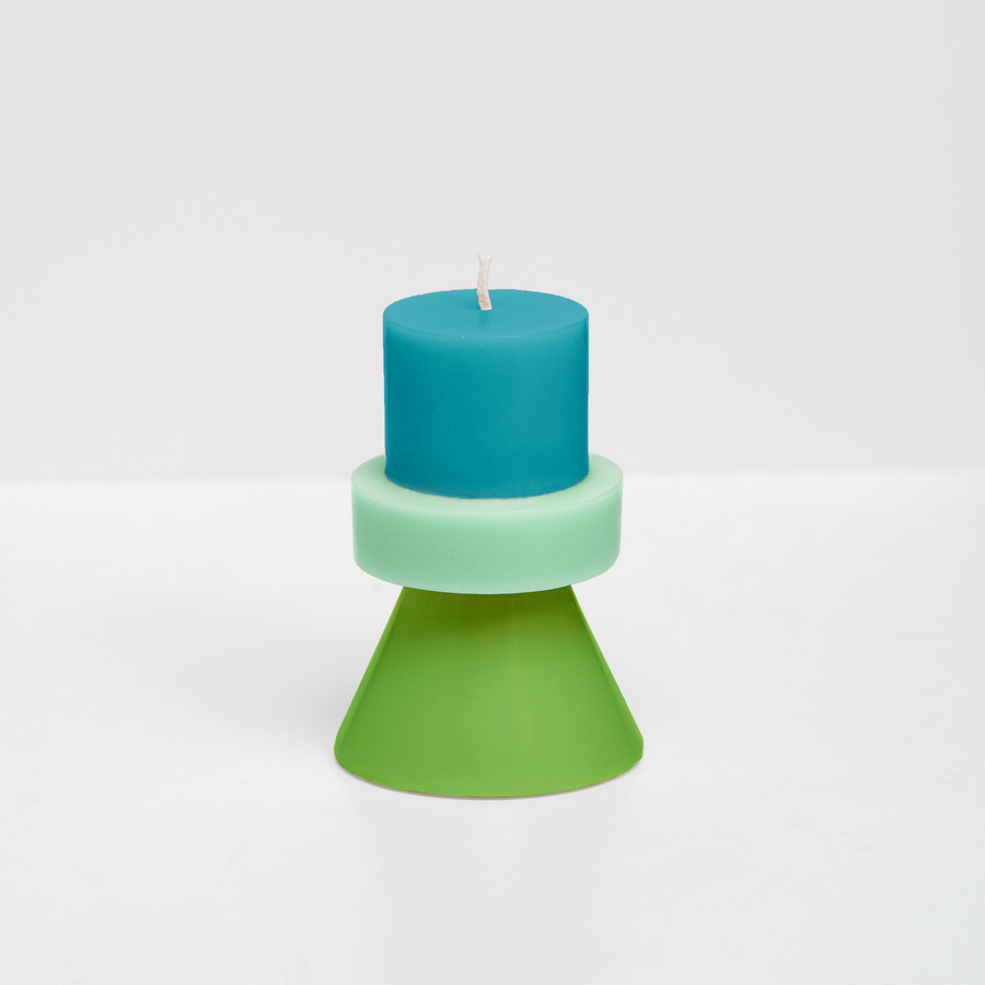 Stack Candle - Mini: Ivory / Lavender / Blue Grey