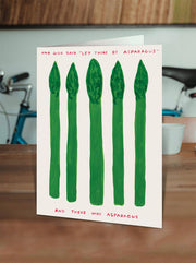 Asparagus Card by David Shrigley