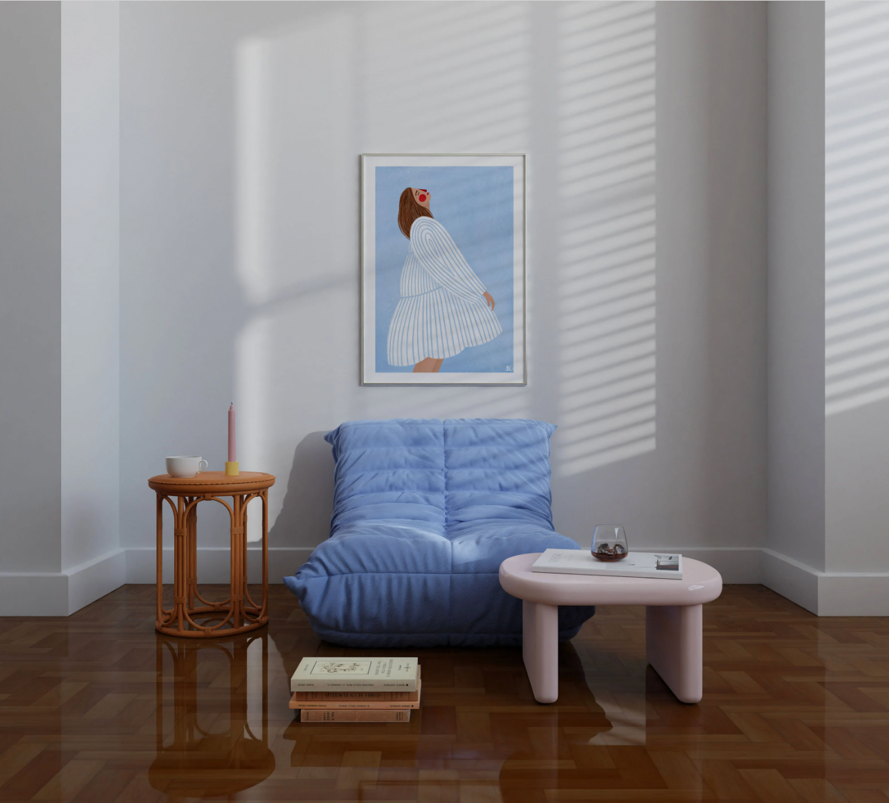 The Woman With The Blue Stripes