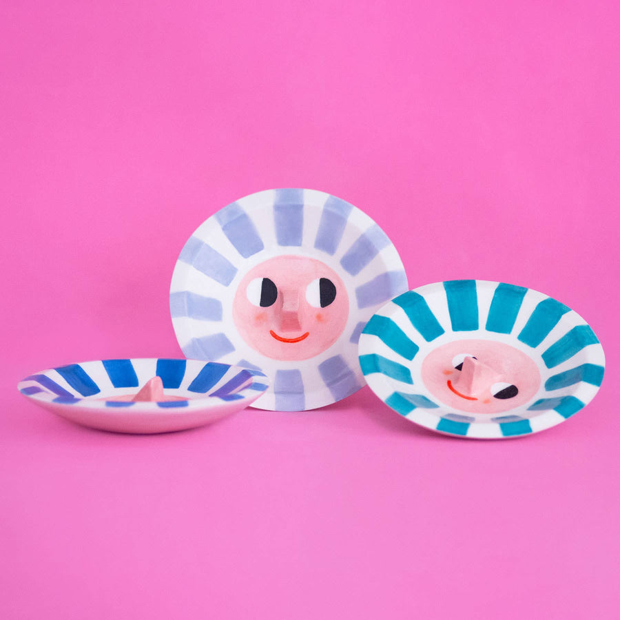 Happy Sun Purple / Ceramic Trinket Dish