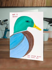 No. 1 Duck Card by David Shrigley