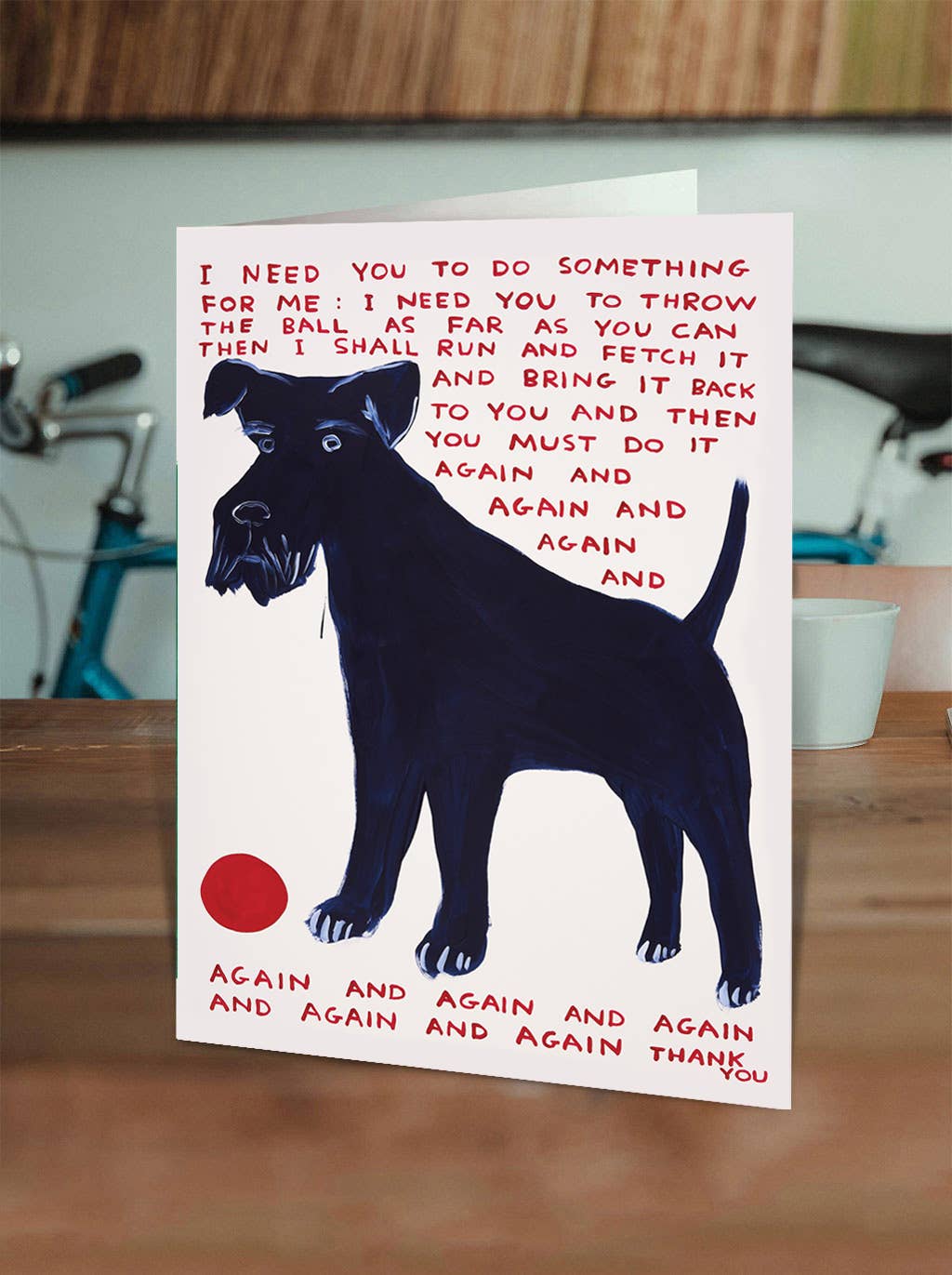 Do Something for Me Card by David Shrigley
