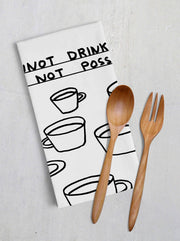 Too Much Tea - Tea Towel By David Shrigley