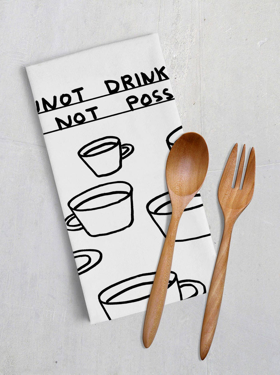 Too Much Tea - Tea Towel By David Shrigley