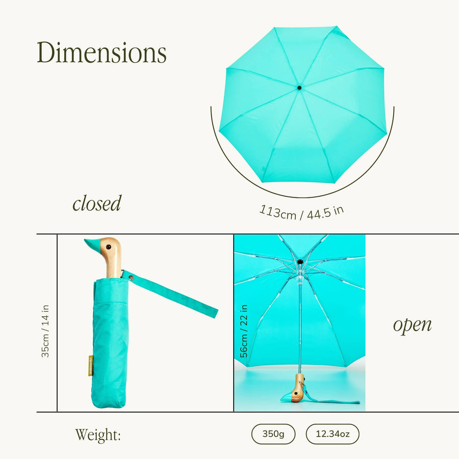 Mint Compact Eco-Friendly Duckhead Umbrella