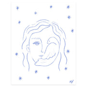 Woman & Dove Art Print