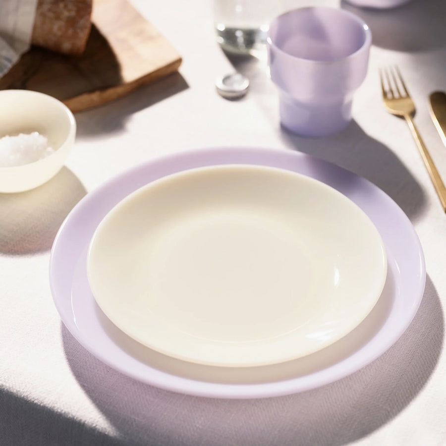 Milk Glass Plate | Lavender