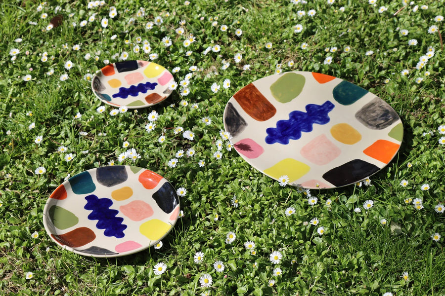 Mottle Stoneware Ceramic Platter