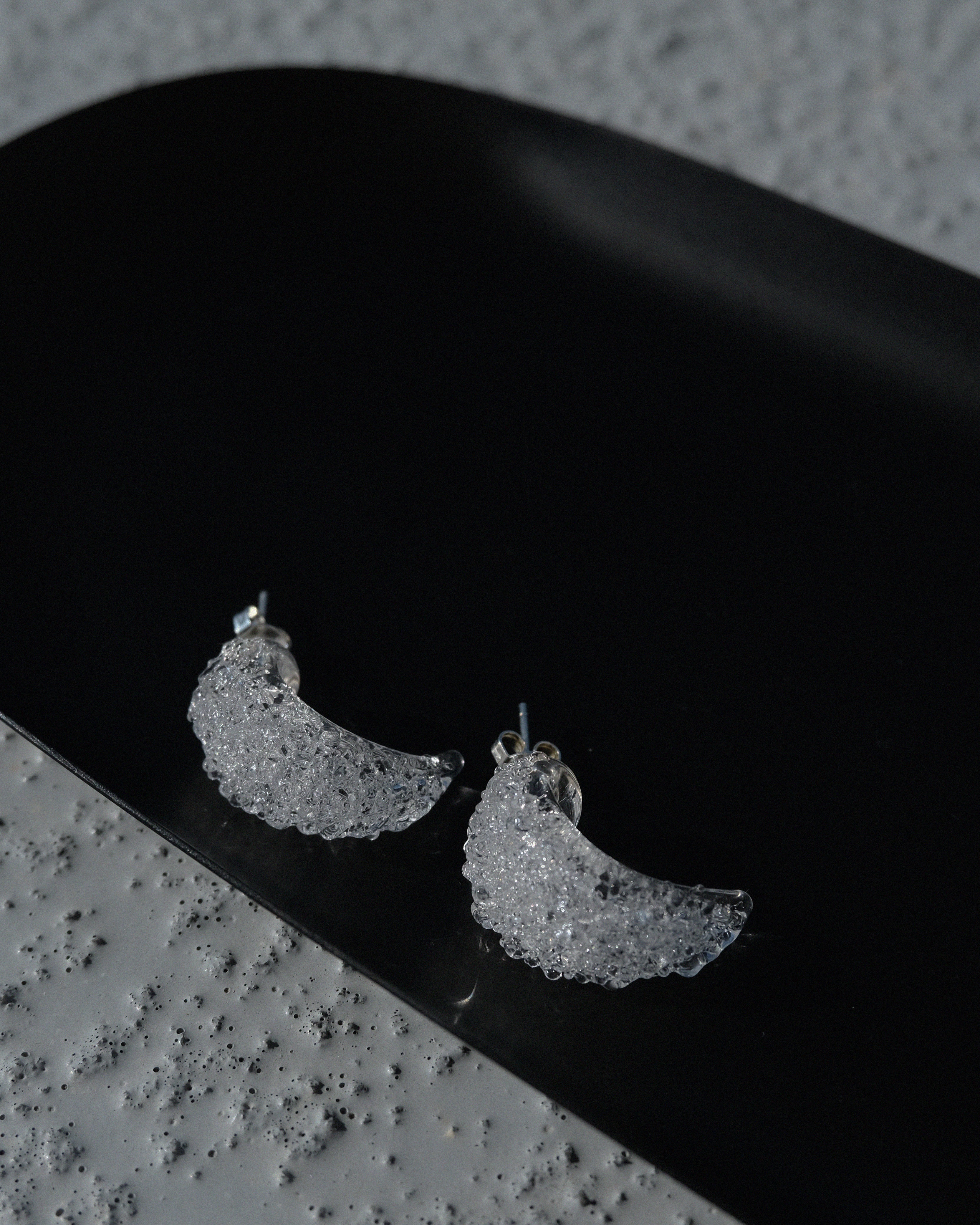 Frost Crescent Earrings