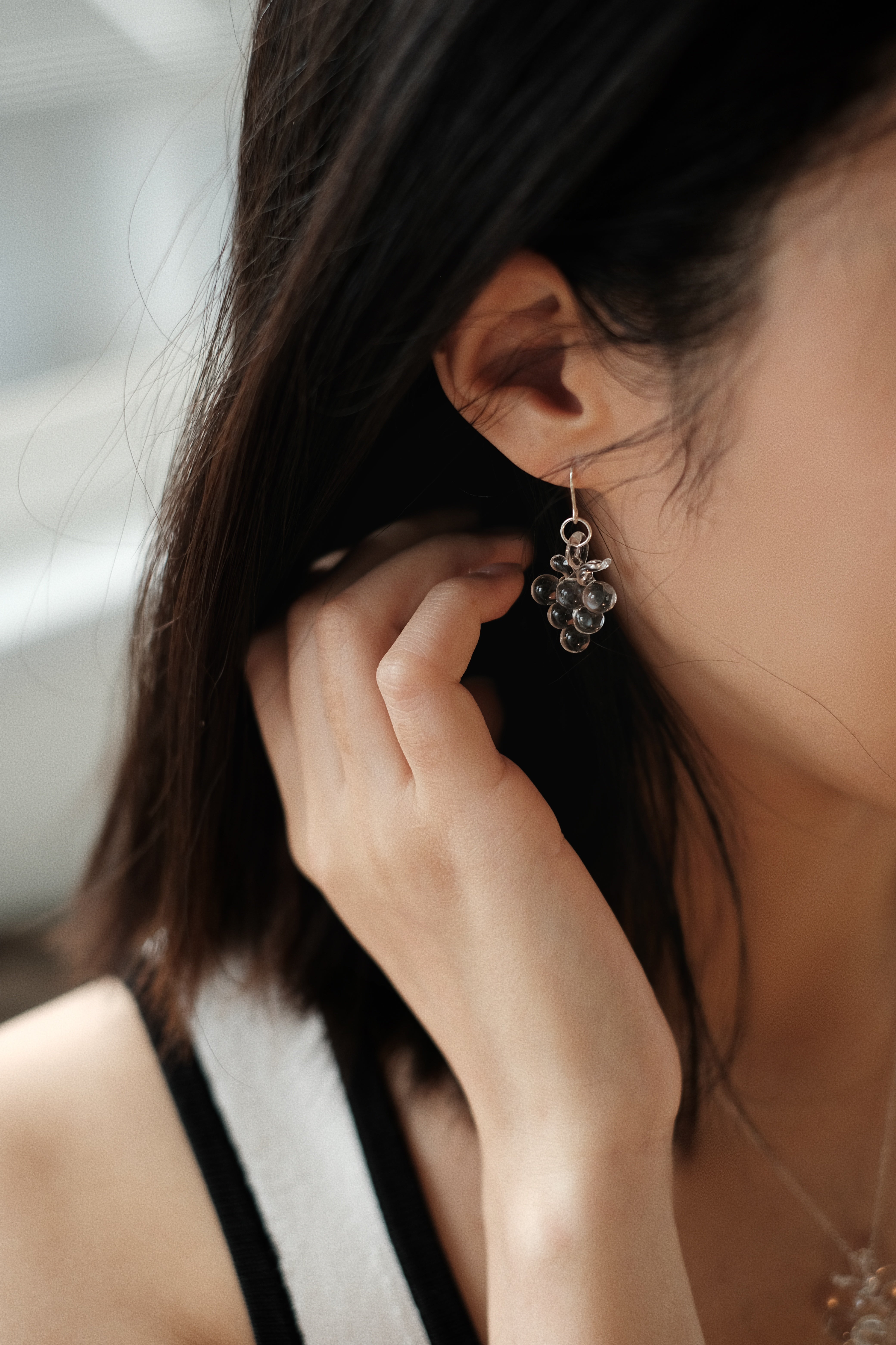Grape Earrings - Clear