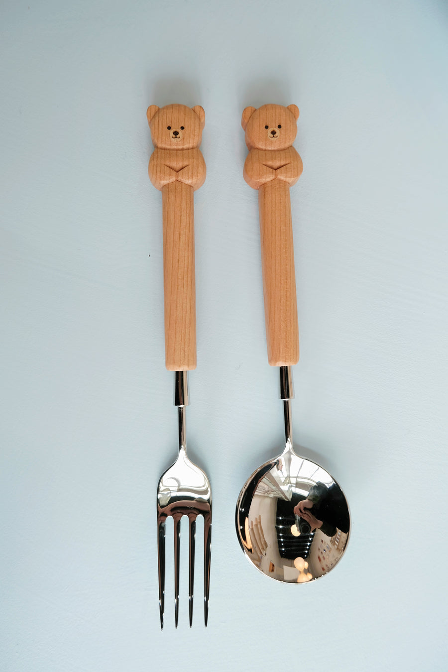 Handcrafted Solid Wood Bear Fork / Spoon