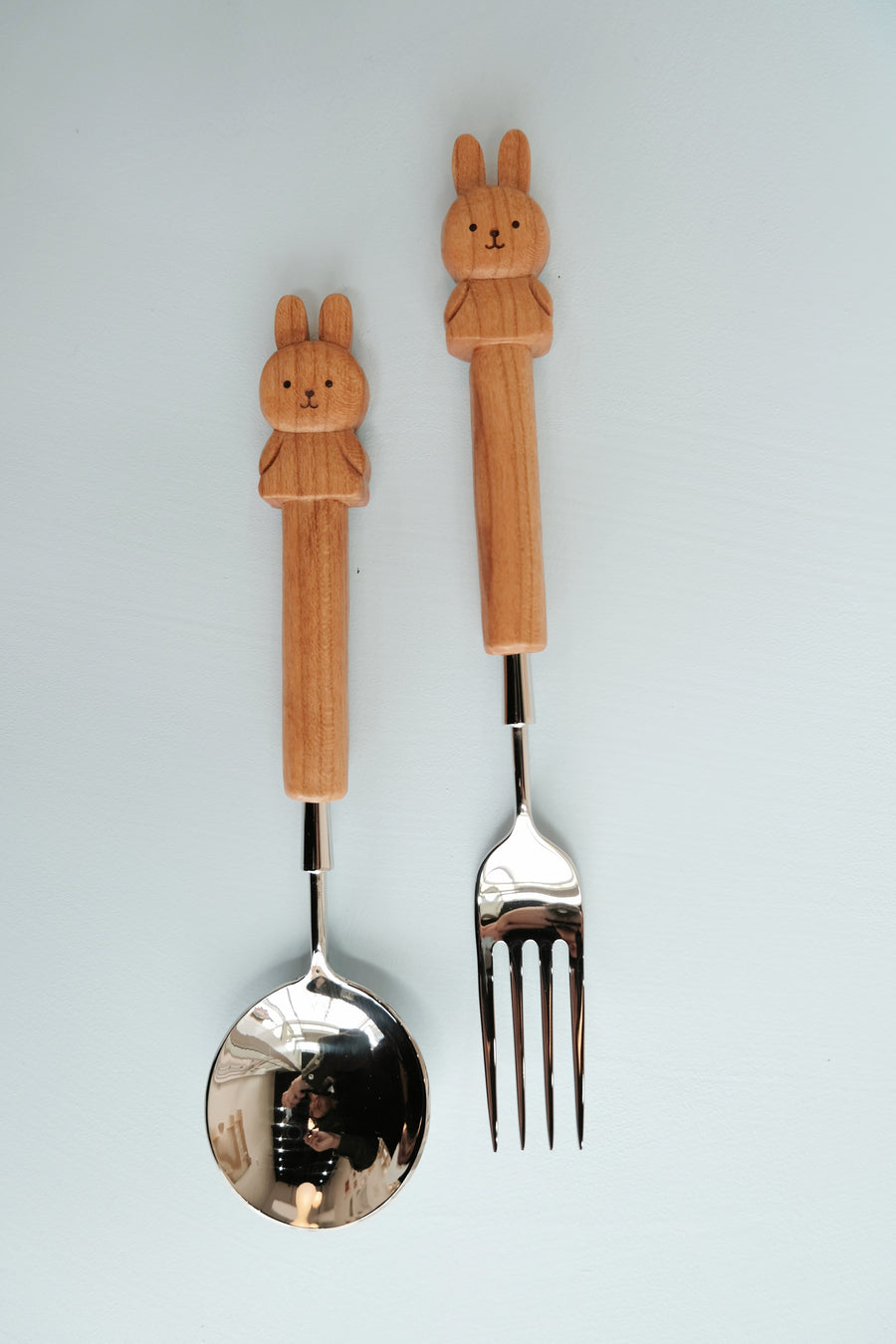 Handcrafted Solid Wood Bunny Fork / Spoon