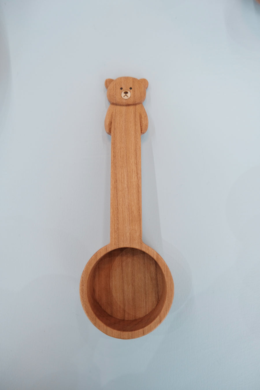 Handcrafted Solid Wood Bear Coffee Spoon – Long