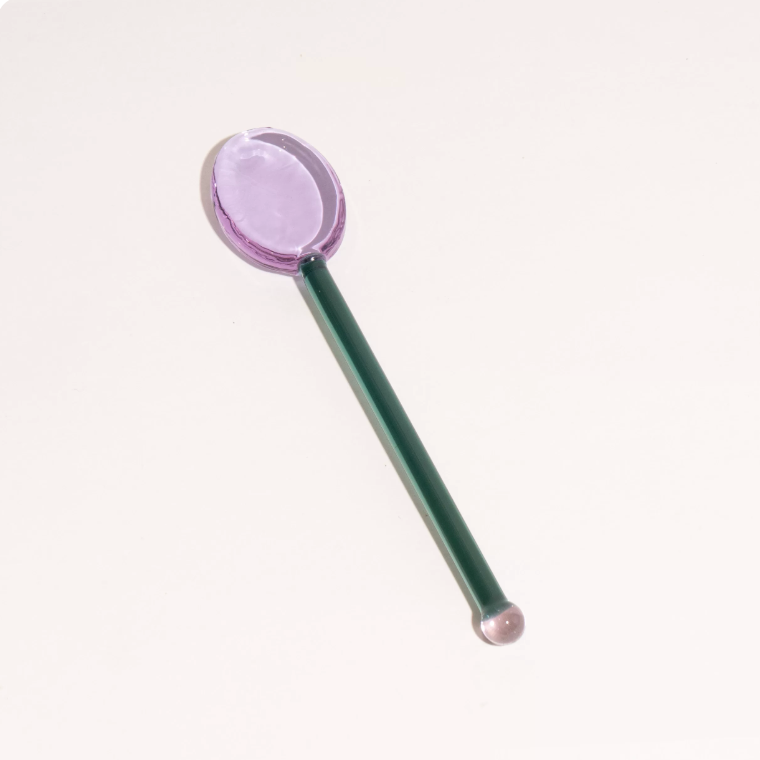Candy-Colored Glass Stirring Spoon