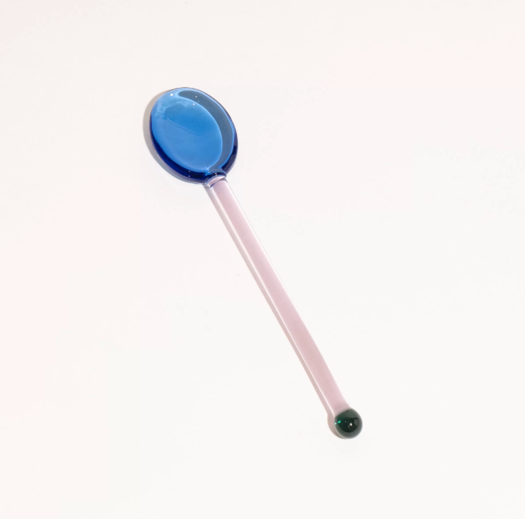 Candy-Colored Glass Stirring Spoon
