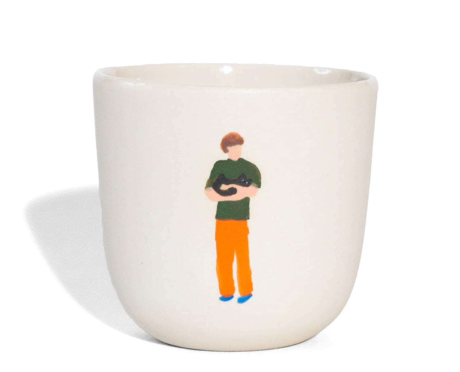 Medium White Mug - Cat