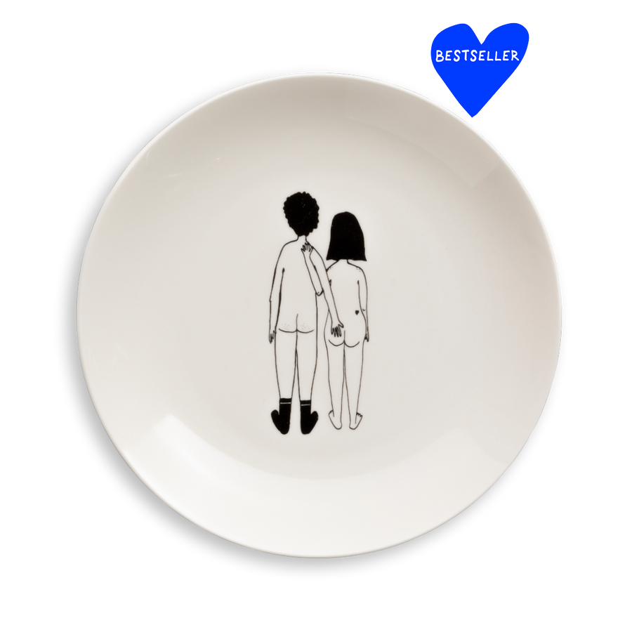 Plate naked couple back